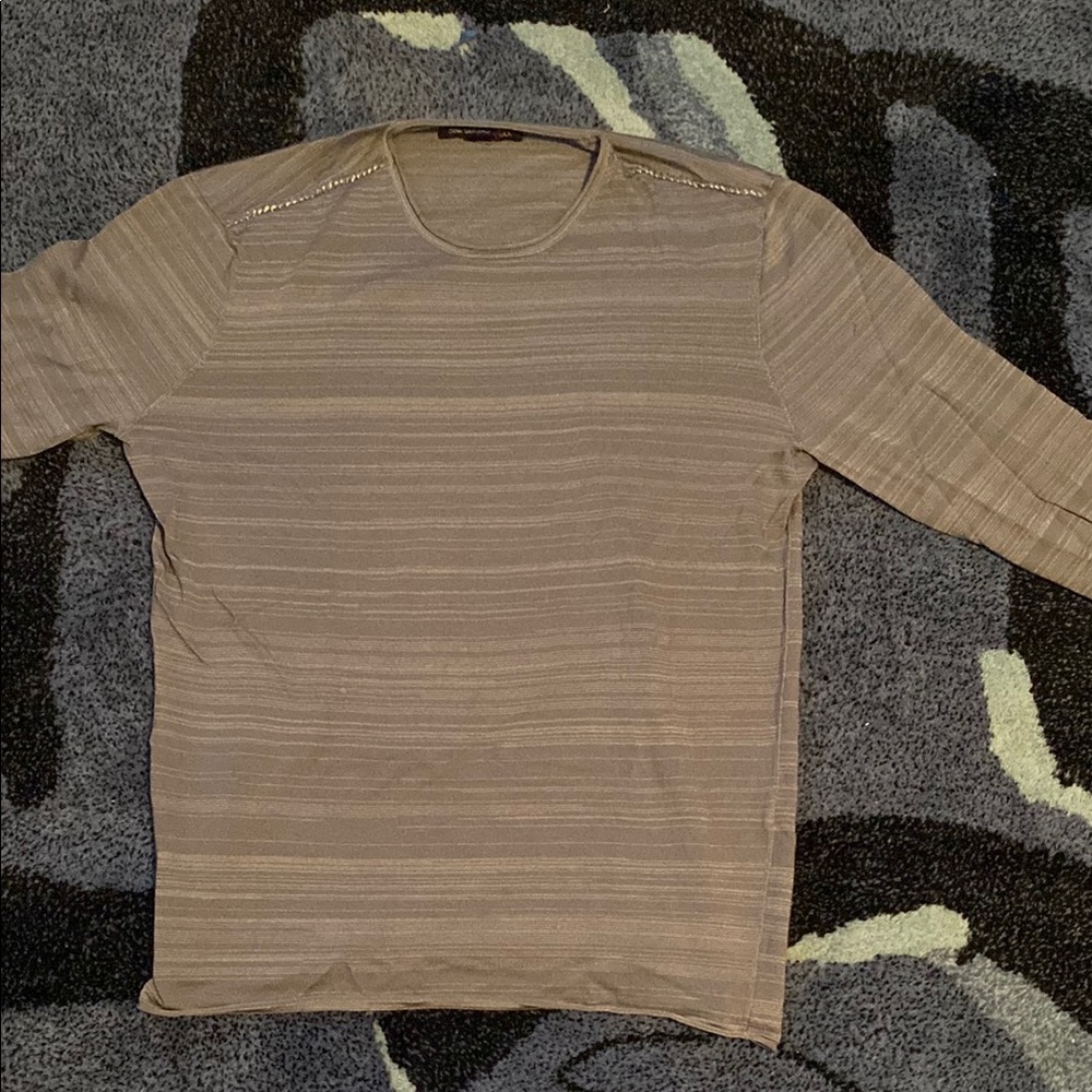 John Varvatos Gray Long Sleeve Tee